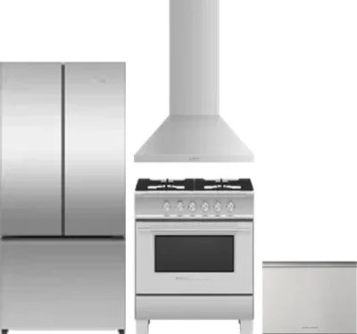 4 Piece Package Includes Refrigerator, Range, Hood And Dishwasher